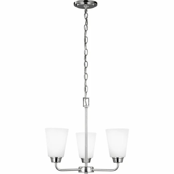 Generation Lighting 3115203EN3-05 Kerrville Chrome 18″ Mini Ceiling Chandelier