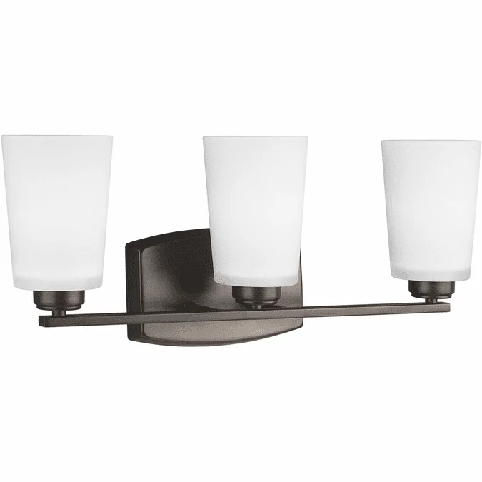 Generation Lighting 4428903EN3-710 Franport Contemporary Burnt Sienna LED 3-Light Bathroom Lighting