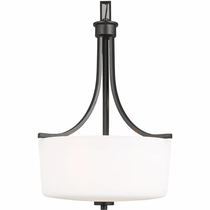 Generation Lighting 6528803-112 Kemal Contemporary Midnight Black Drop Ceiling Lighting