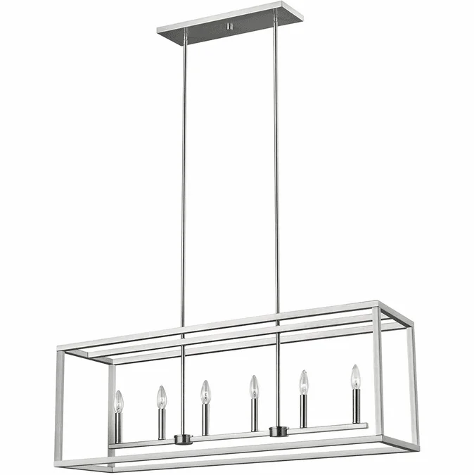Generation Lighting 6634506EN-962 Moffet Street Contemporary Brushed Nickel LED Kitchen Island Light