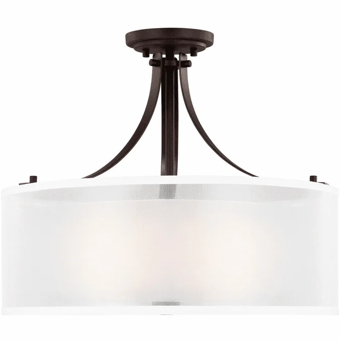 Generation Lighting 7737303EN3-710 Elmwood Park Bronze LED Ceiling Light Fixture
