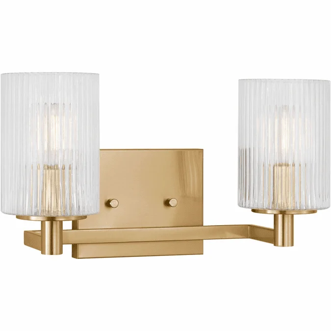 Generation Lighting GLV1042EN/SB Lando Modern Satin Bronze 2-Light Bathroom Sconce