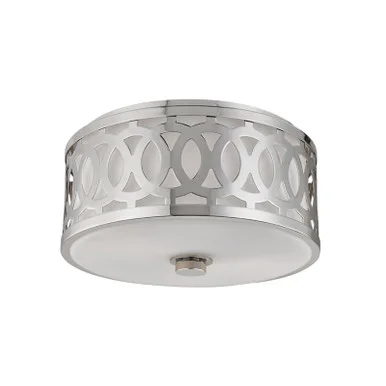 Genesee Two Light Flush Mount in Polished Nickel (70|4314-PN)