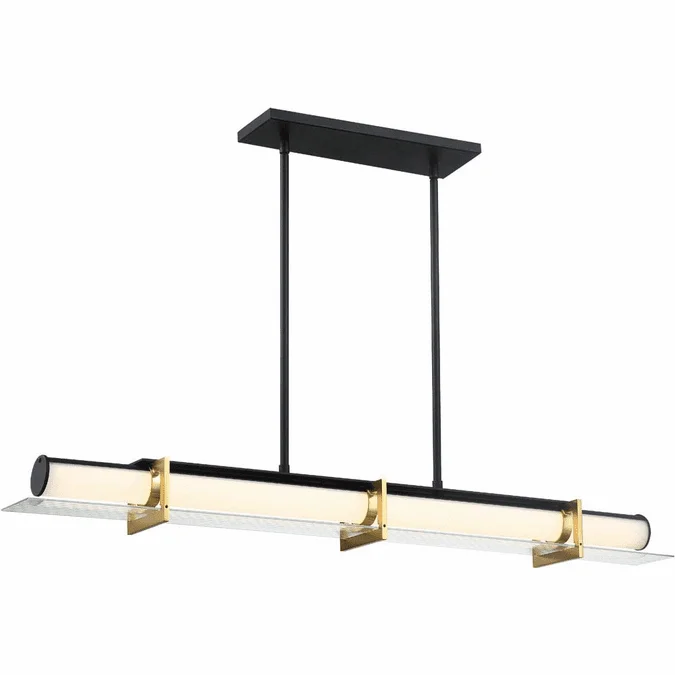 George Kovacs P1516-707-L Midnight Gold Modern Sand Coal and Honey Gold LED Island Light Fixture