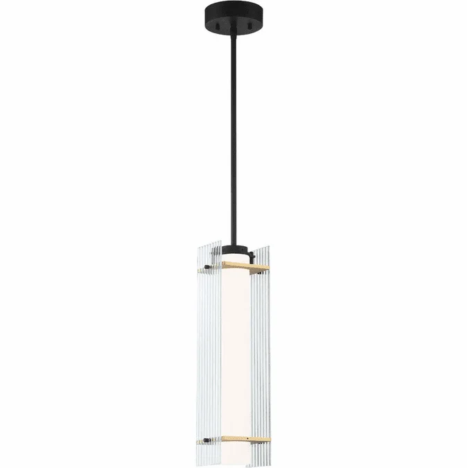George Kovacs P1519-707-L Midnight Gold Contemporary Sand Coal and Honey Gold LED Mini Pendant Lighting Fixture