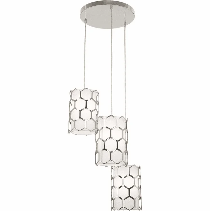 George Kovacs P1893-613 Missing Link Contemporary Polished Nickel Multi Pendant Lighting