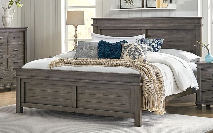 Glacier Point King Panel Bed in Greystone GLPGR5130