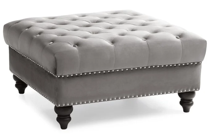 Glory Furniture G0350 Ottoman in Gray G0350-O