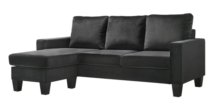 Glory Furniture G0512 Sofa Chaise in Black G0512-SCH
