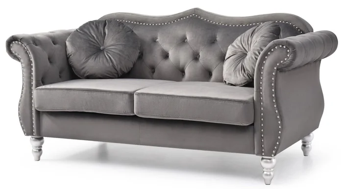 Glory Furniture G0660A Loveseat in Dark Gray G0660A-L