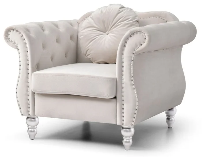 Glory Furniture G0667A Chair in Ivory G0667A-C
