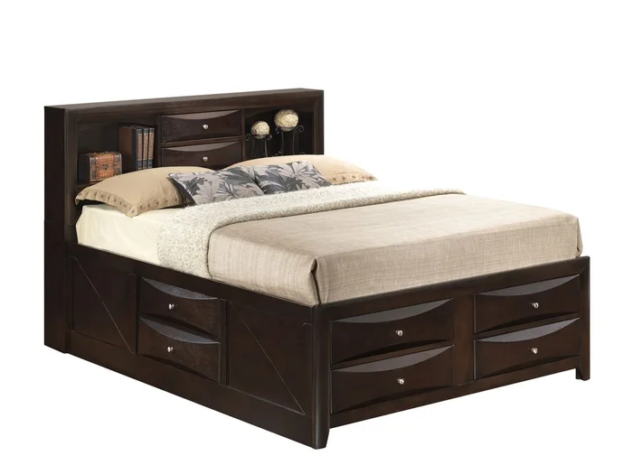 Glory Furniture G1525G Full Storage Bed in Cappuccino G1525G-FSB3