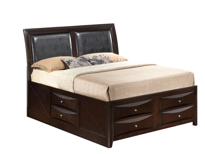 Glory Furniture G1525I Twin Storage Bed in Cappaccino G1525I-TSB4