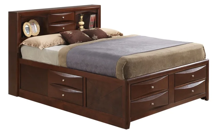 Glory Furniture G1550 Full Storage Bed in Cherry G1550G-FSB3