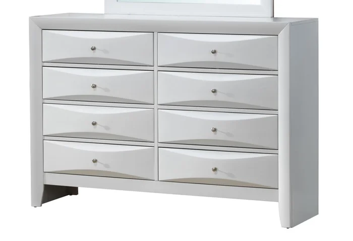 Glory Furniture G1570 8 Drawer Dresser in White G1570-D