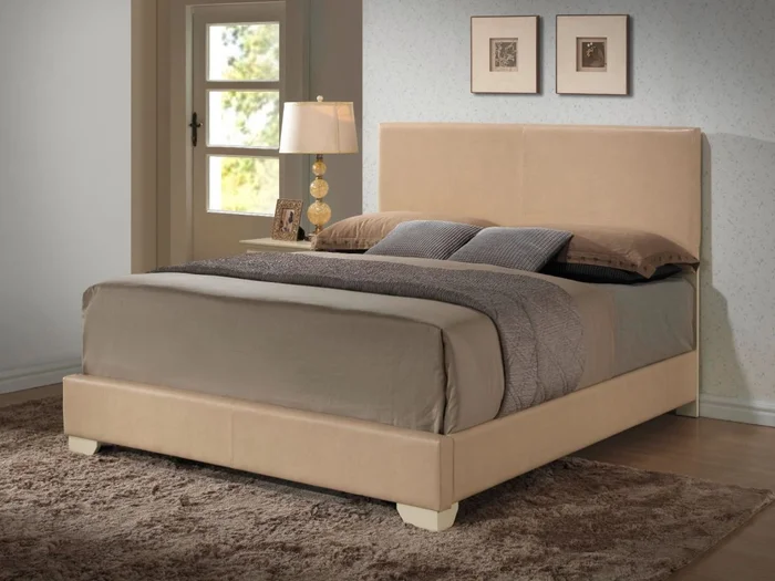 Glory Furniture G1875/G3175F Full Upholstered Platform Bed in Beige