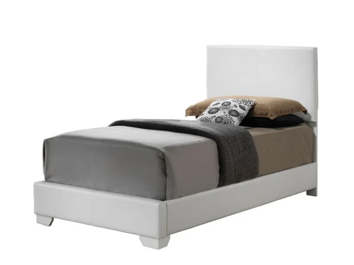 Glory Furniture G1890/G3190F Twin Upholstered Platform Bed in White