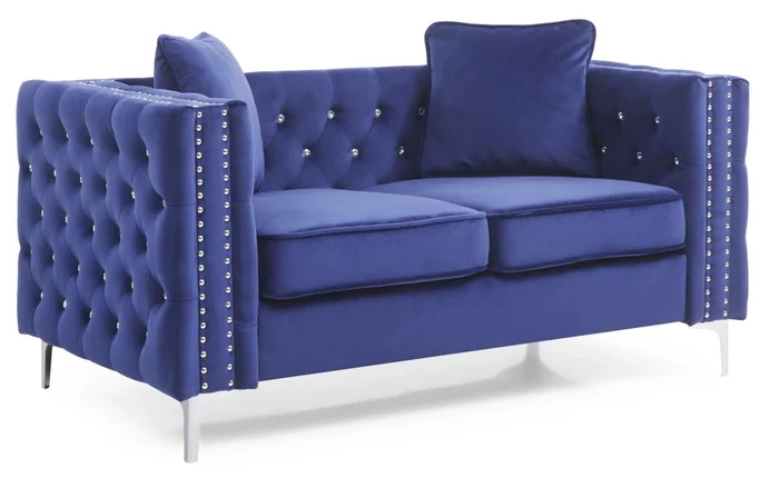 Glory Furniture G829A Loveseat in Blue G829A-L
