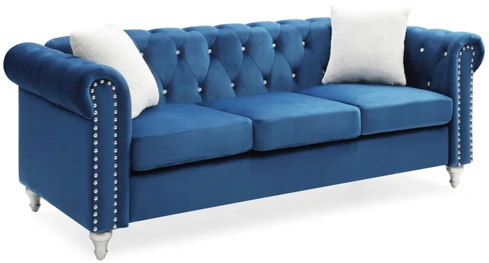 Glory Furniture G861A Sofa in Navy Blue G861A-S