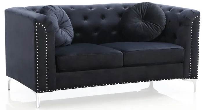 Glory Furniture G893A Loveseat in Black G893A-L