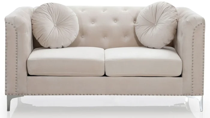 Glory Furniture G898A Loveseat in Ivory G898A-L