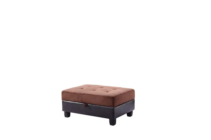 Glory Furniture G906 Ottoman in Chocolate Suede G906-O