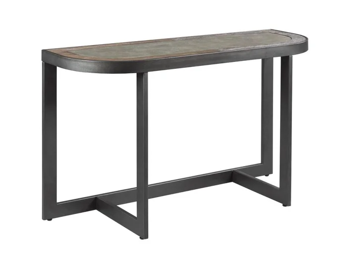 Hammary Hamilton Graystone Sofa Table in Rustic Dark Oak 650-927