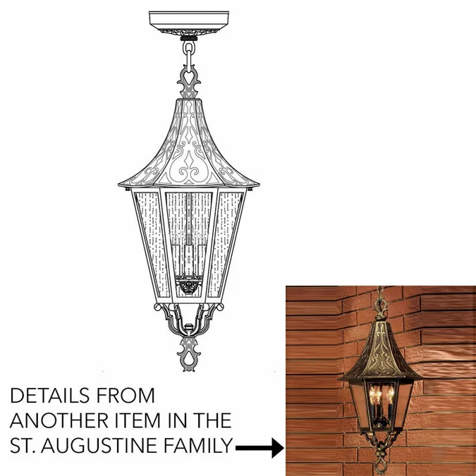 Hanover Lantern B22621 St. Augustine Large Traditional Exterior Flush Mount Lighting Fixture