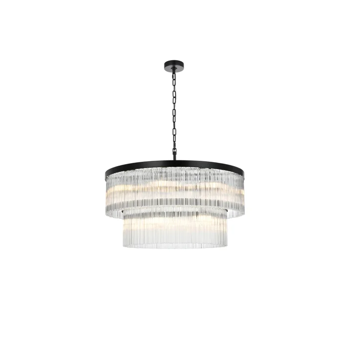 harlow 32 inch chandelier in black