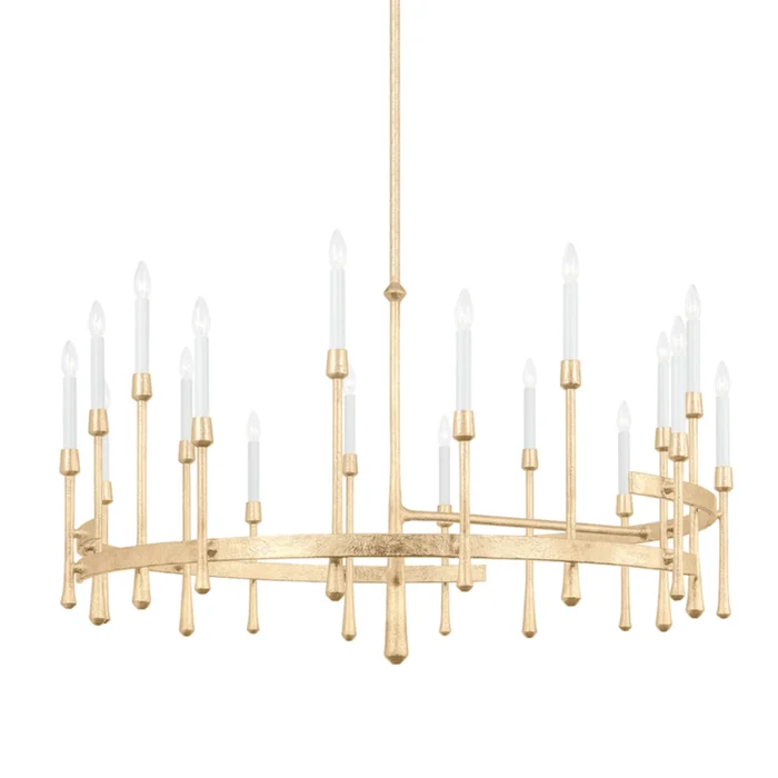 Hathaway 18-Light Chandelier in Vintage Gold Leaf 52L x 52W x 35.75H