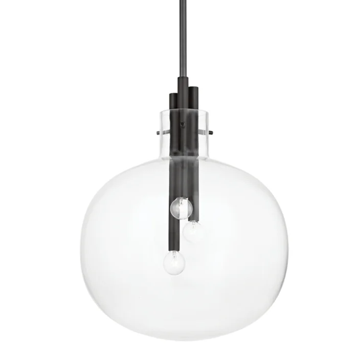 Hempstead 3-Light Pendant in Black Brass 18.25L x 18.25W x 22.5H