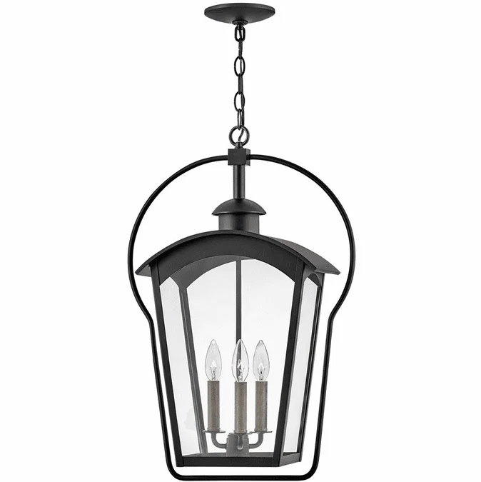 Hinkley 13302BK Yale Black Outdoor Drop Ceiling Lighting