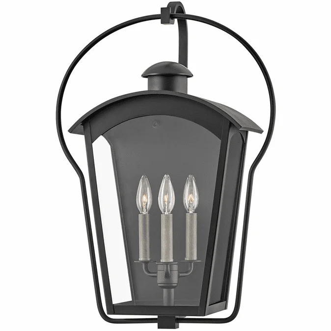 Hinkley 13303BK Yale Black Exterior 17″ Lamp Sconce