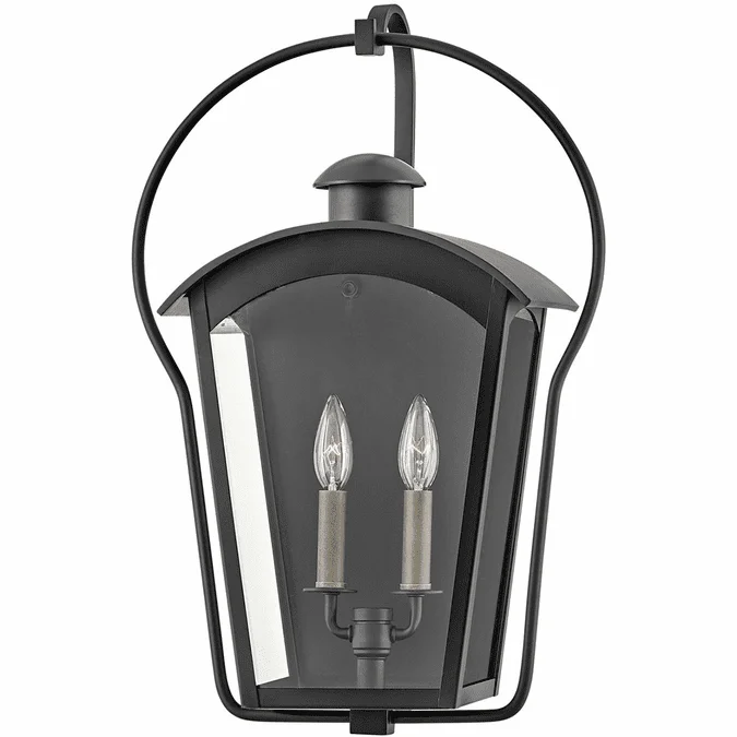 Hinkley 13304BK Yale Black Outdoor 15″ Wall Light Sconce