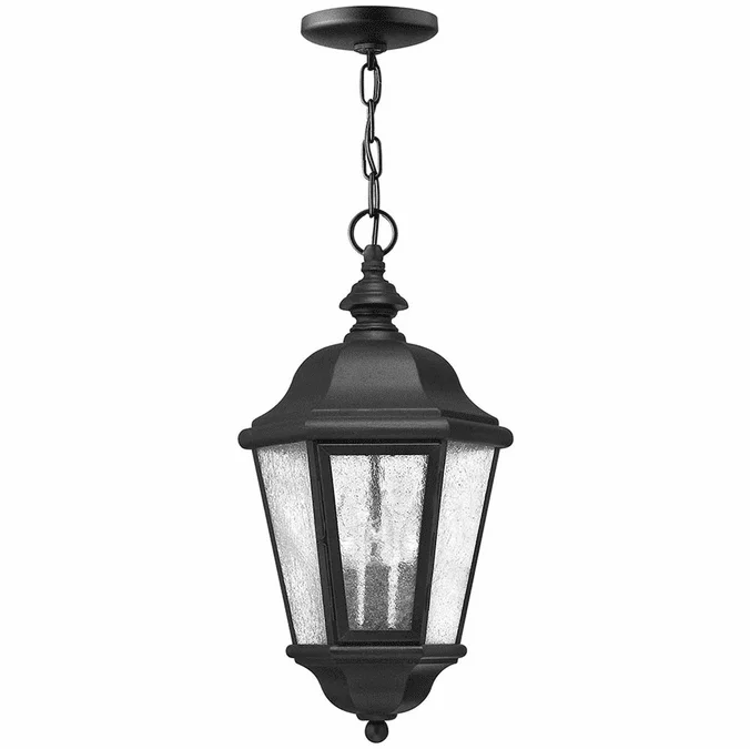 Hinkley 1672BK Edgewater Black LED Outdoor Drop Ceiling Light Fixture