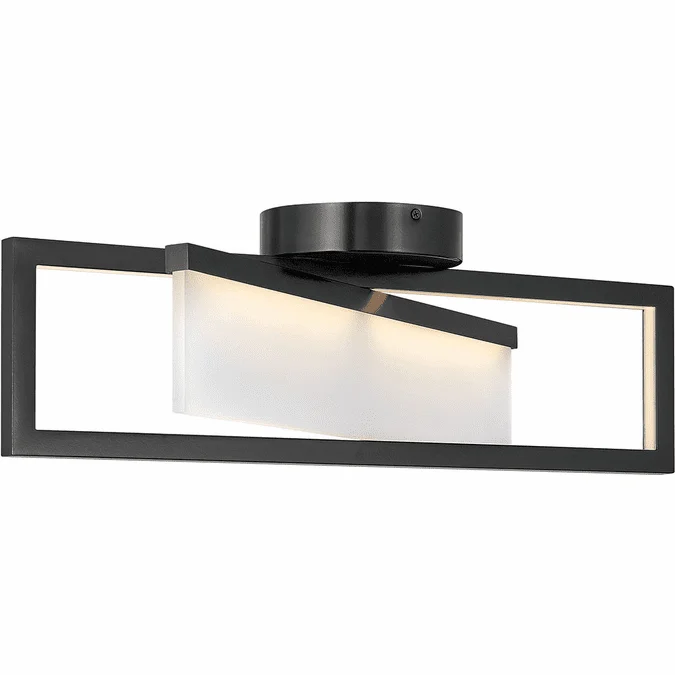 Hinkley 32503BLK Folio Contemporary Black LED Flush Mount Lighting Fixture