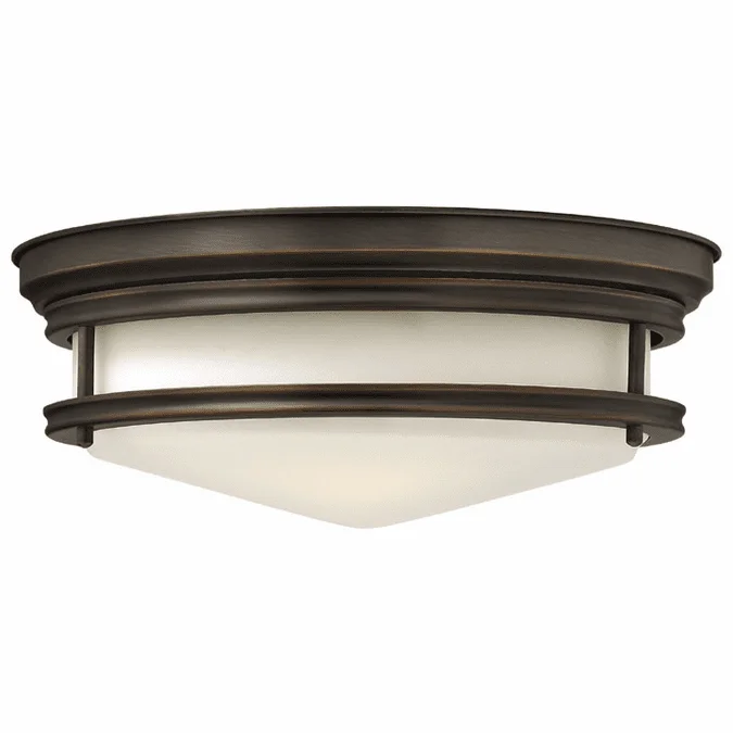 Hinkley 3301OZ Hadley Flush Mount Oil Rubbed Bronze Finish Nautical Overhead Light Fixture