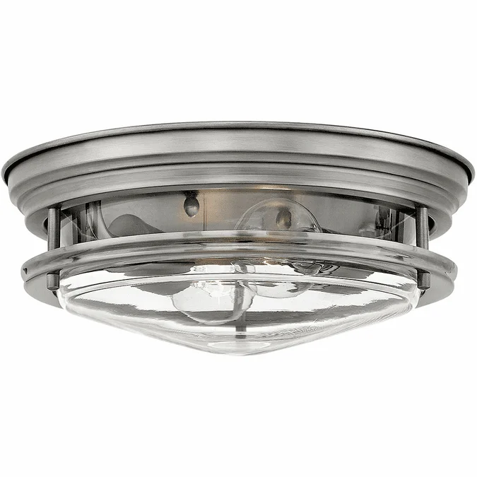 Hinkley 3302AN-CL Hadley Contemporary Antique Nickel Overhead Light Fixture