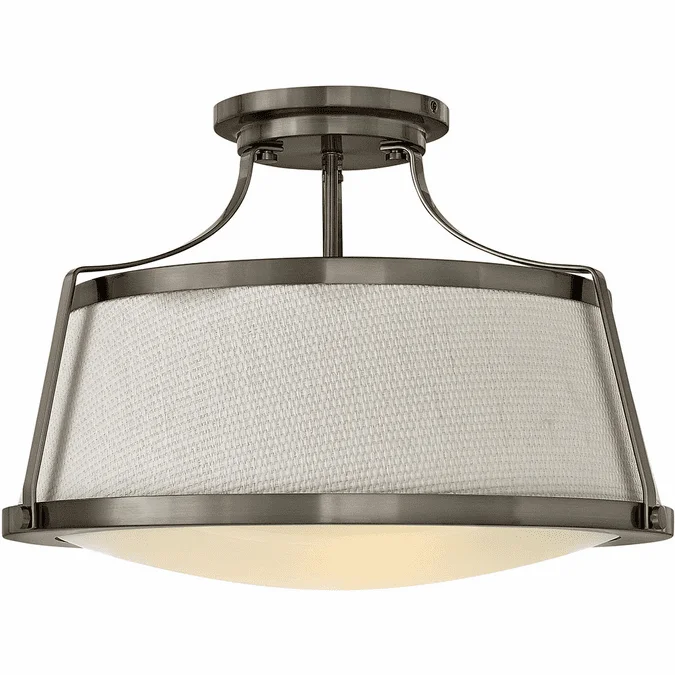 Hinkley 3522AN Charlotte Modern Antique Nickel Ceiling Light Fixture