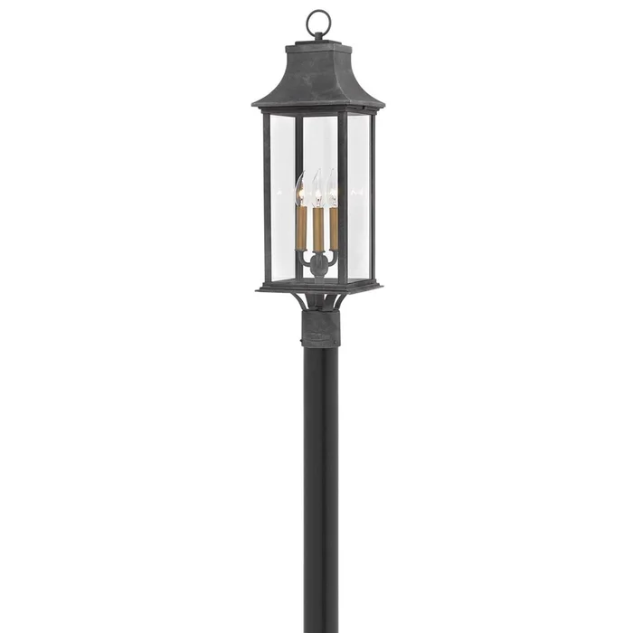 Hinkley Adair Outdoor Post Mount – Aged Zinc – 2931DZ-LL