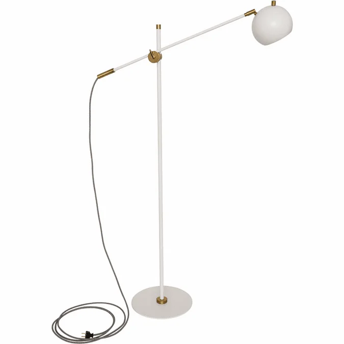House of Troy OR700-WTWB Orwell White with Weathered Brass Accents LED Lighting Floor Lamp