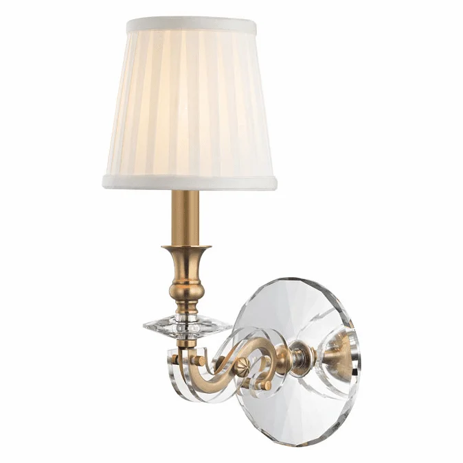 Hudson Valley 1291-AGB Lapeer Aged Brass Wall Lighting Sconce