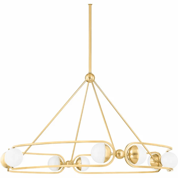 Hudson Valley 2541-AGB Hartford Contemporary Aged Brass LED Chandelier Light
