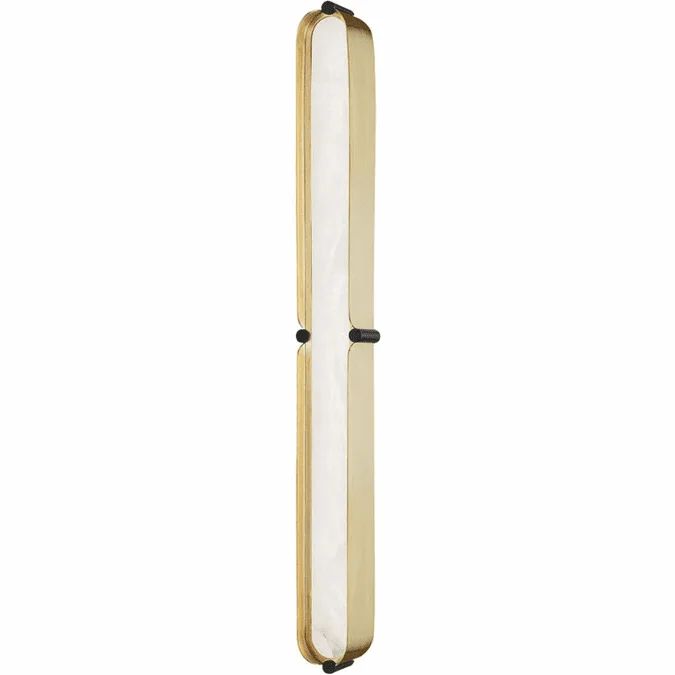 Hudson Valley 2930-AGB/BK Tribeca Modern Aged Brass / Black LED 30.5″ Light Sconce