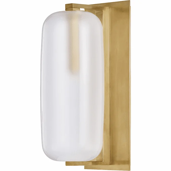 Hudson Valley 3471-AGB Pebble Modern Aged Brass Wall Light Sconce