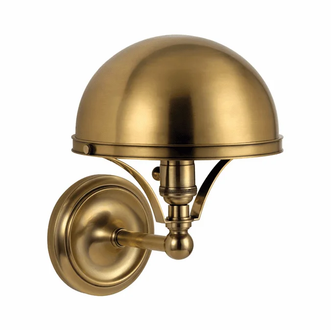 Hudson Valley 521-AGB Covington Retro Aged Brass Wall Sconce Lighting