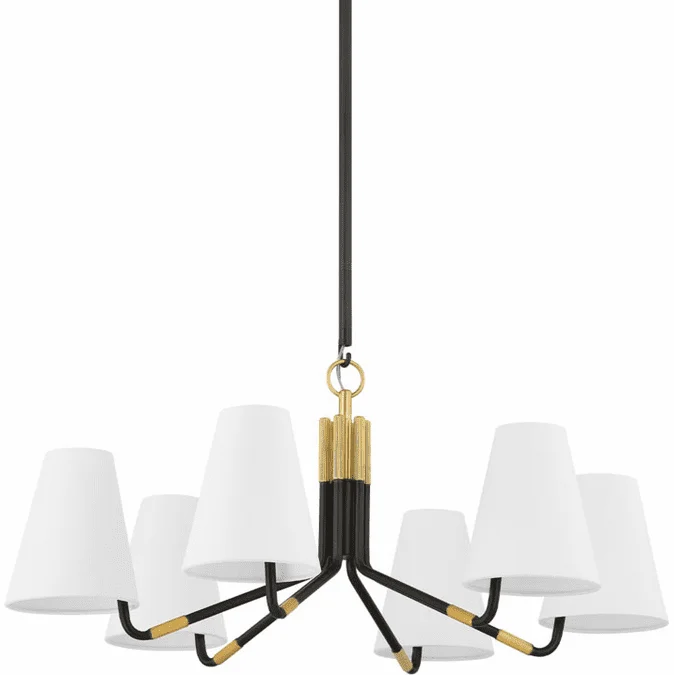 Hudson Valley 6632-AGB/DB Stanwyck Modern Aged Brass/Distressed Bronze Hanging Chandelier