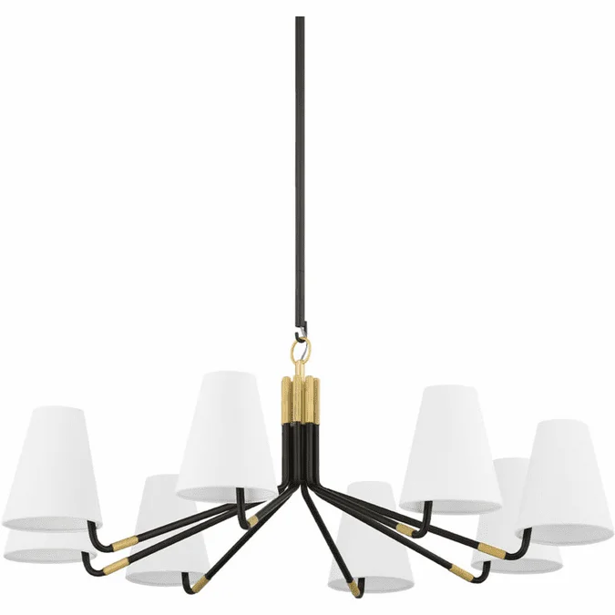 Hudson Valley 6640-AGB/DB Stanwyck Contemporary Aged Brass/Distressed Bronze Ceiling Chandelier