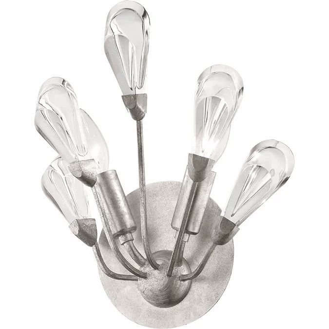 Hudson Valley 7200-SL Tulip Modern Silver Leaf Wall Lighting