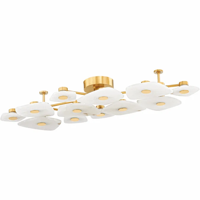 Hudson Valley 7854-AGB Holmdel Modern Aged Brass LED Ceiling Light Fixture